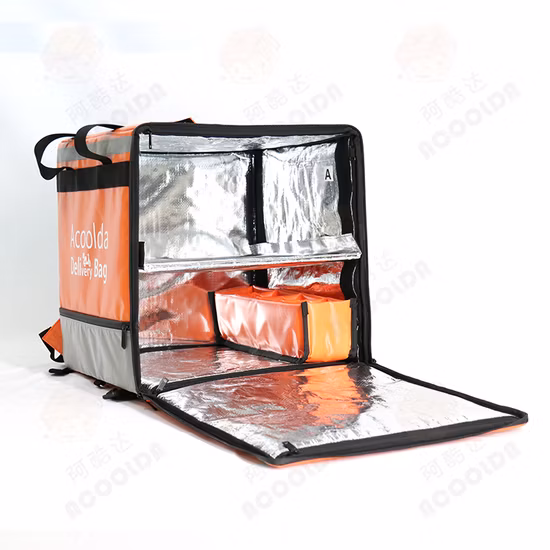 Motorrad 500d PVC Wasserdicht Lieferung Pizza Tasche Eis Kühler Isolierte Aluminium Folie Rucksack für Roller Isolierte Tasche